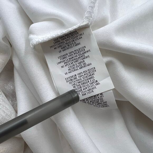 Cache Womens Vintage Y2K White Gold One Shoulder Jewel Goddess Maxi Dress Sz 6 - Picture 13 of 16